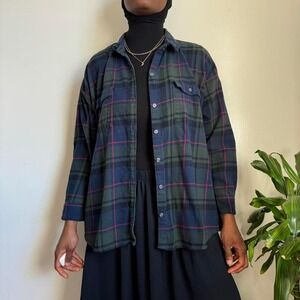 Oversized‎ Old Navy "Boyfriend" Flannel – Dark Plaid size XXL